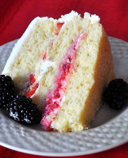 Lemon Layer Cake with Summer Berries Recipe