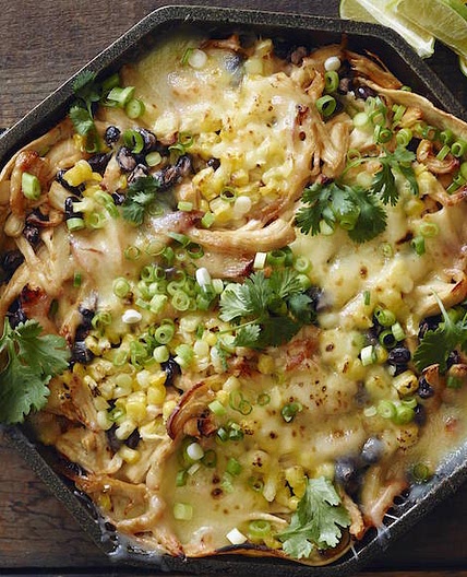 Skillet Chipotle Chicken Enchilada Bake