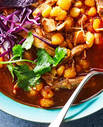 Pressure Cooker Chipotle Chicken Pozole
