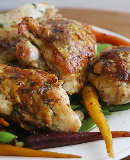 Herb Crusted Chicken and Spring Vegetables