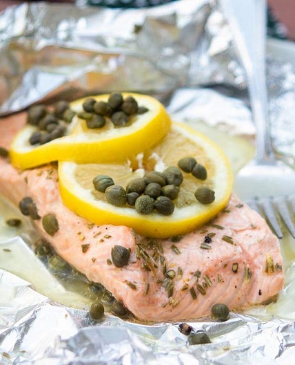 Foil Packet Salmon With Lemons And Rosemary