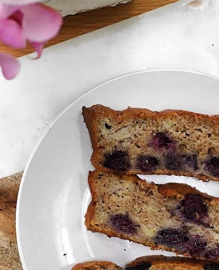 Spelt Flour Vegan Blueberry Banana Bread | Nourish Your Glow