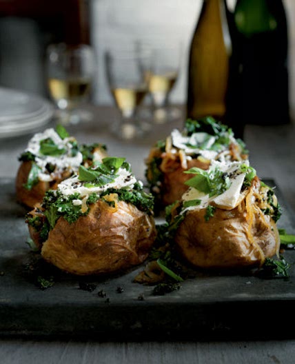 Kale & caramelised onion jackets