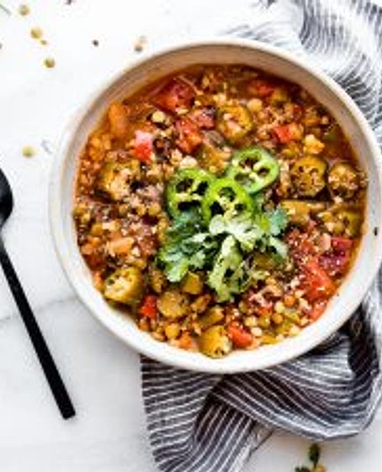 Instant Pot Lentil Gumbo {Vegan}