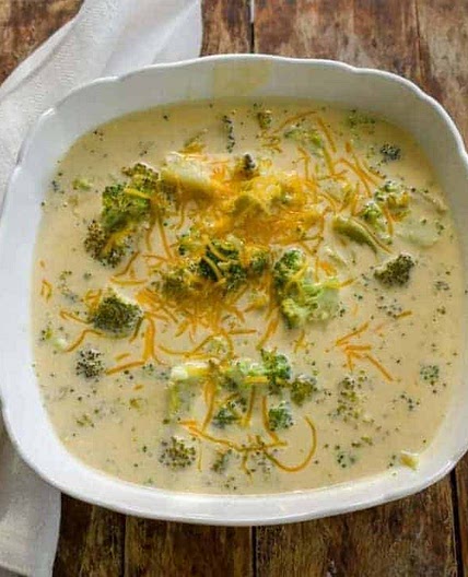 Keto Broccoli Cheese Slow Cooker Soup