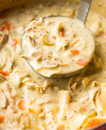 Lightened-Up Creamy Chicken Noodle Soup