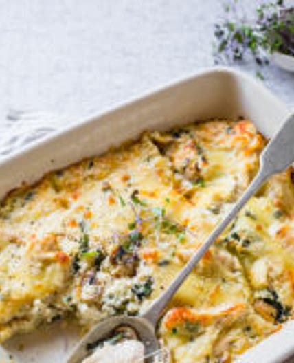 Keto chicken and mushroom casserole