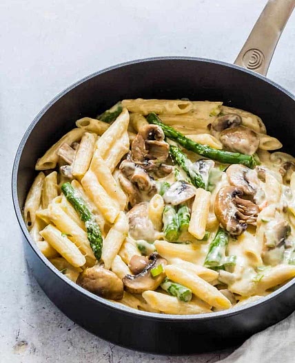 Mushroom Asparagus Pasta