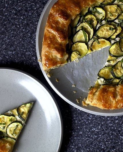 zucchini and ricotta galette