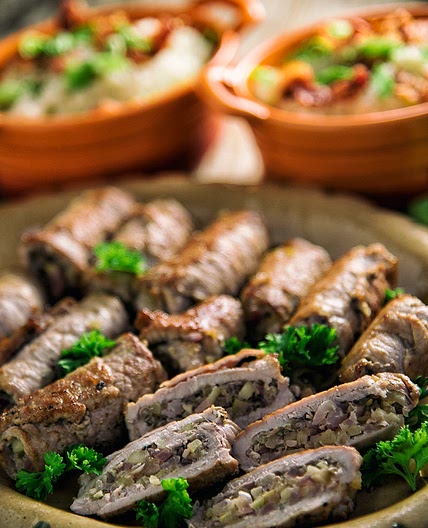 Mushroom And Apple Stuffed Rolled Pork Recipe