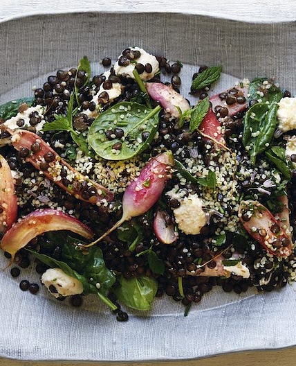 French Lentils with Roasted Radishes