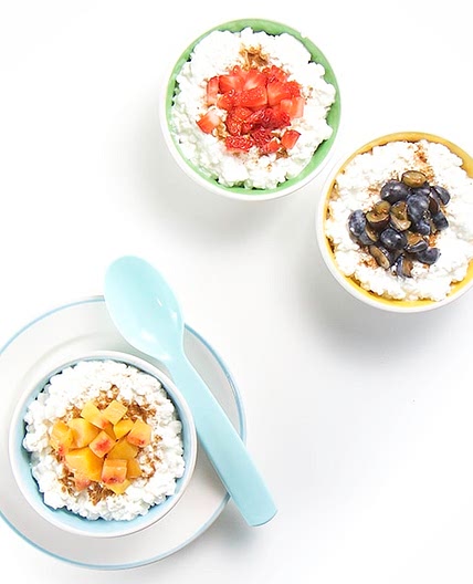 Cottage Cheese + Fruit Bowl for Baby + Toddler