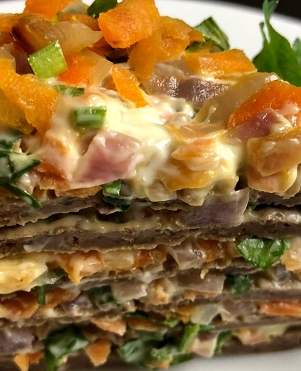 Layered Liver Cake