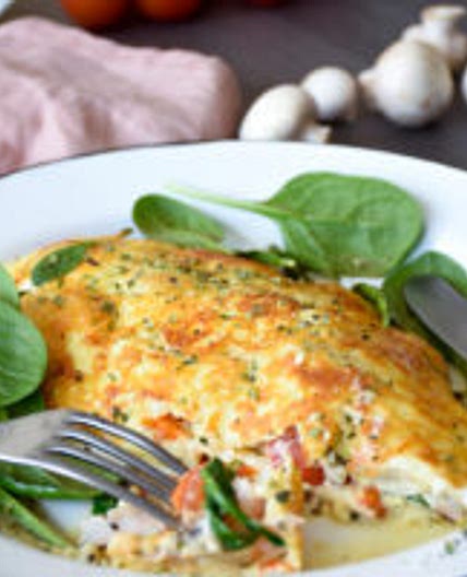 Jill's cheese-crusted keto omelet
