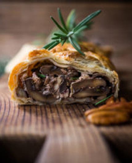 Vegan Mushroom Wellington with Rosemary and Pecans