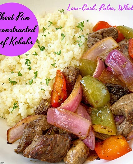 {VIDEO} Sheet Pan Deconstructed Beef Kebabs (Low-Carb, Paleo, Whole30)