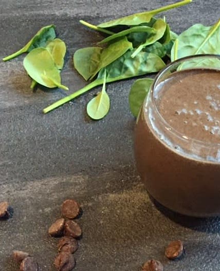 Chocolate Banana Spinach Smoothie