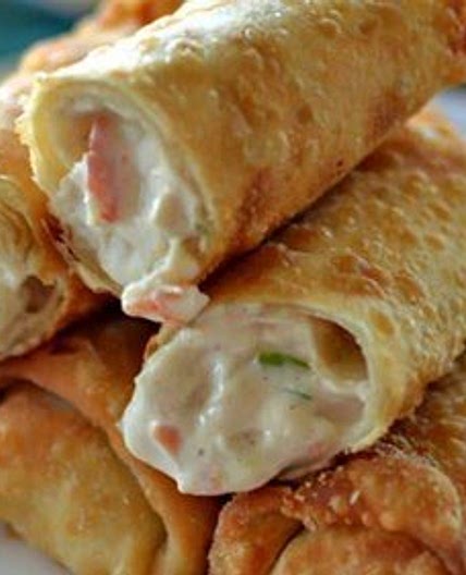 Crab Rangoon Egg Rolls