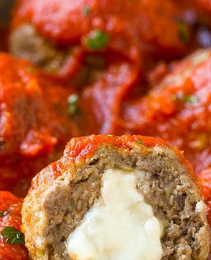 Mozzarella Stuffed Meatballs Recipe | Yummly