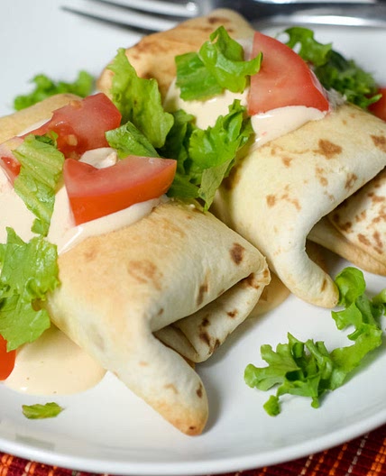 Air Fryer Beef & Bean Chimichangas