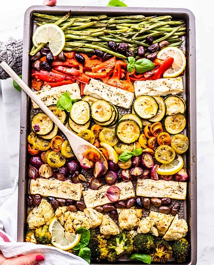 Keto Meal Prep Greek Vegetables with Feta
