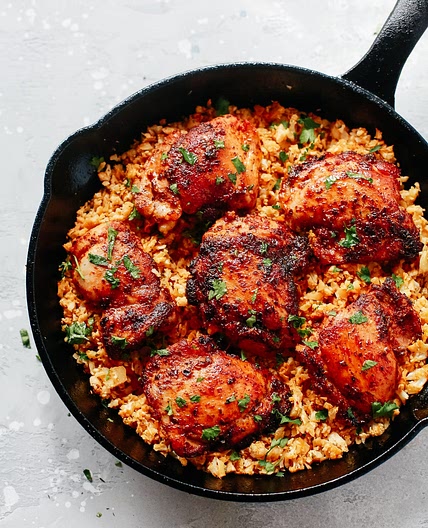 Spicy Chicken with Cauliflower Rice