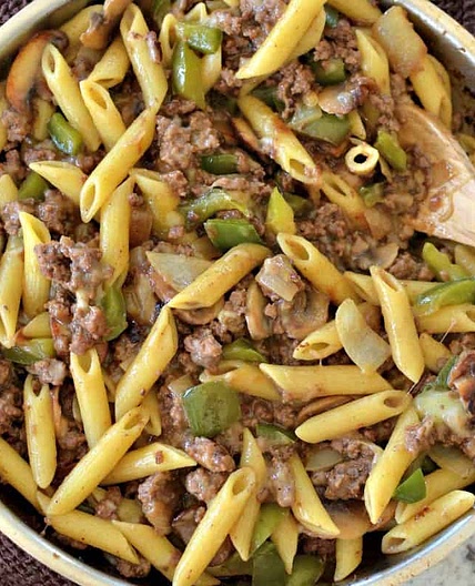 Philly Cheesesteak Pasta