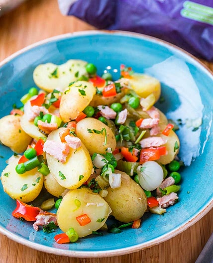 Pea, Pickle and Bacon Potato Salad | Slimming & Weight Watchers Friendly