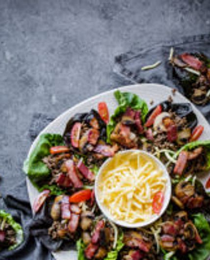 Keto bacon cheeseburger wraps