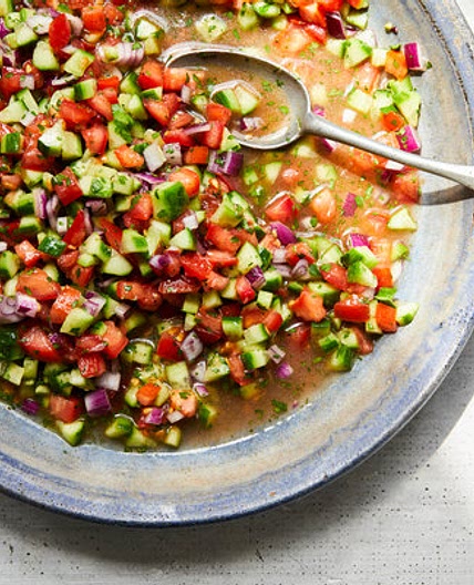 Persian Cucumber, Tomato and Onion Salad