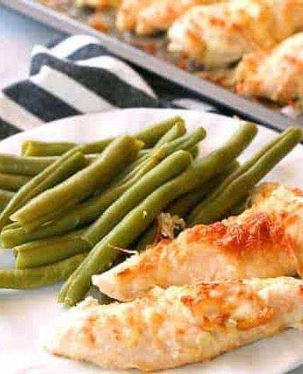 Five Minute Garlic Parmesan Chicken Tenders
