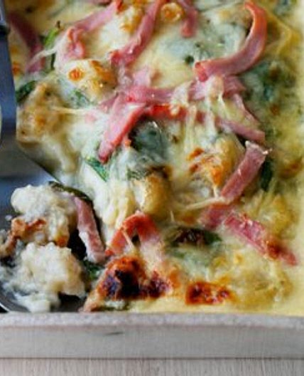 Weight Watchers cheese and bacon gnocchi bake