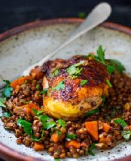 Berbere Chicken with Ethiopian Lentils