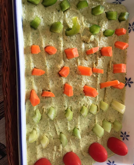 Spring Herb Hummus Vegetable Garden