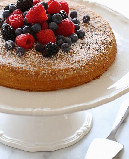 5-Ingredient Almond Cake with Fresh Berries