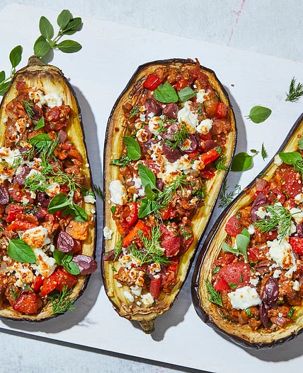 Greek Stuffed Eggplant