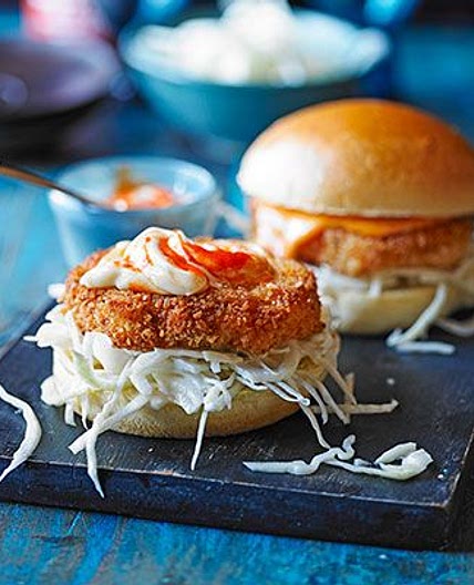 Prawn katsu burgers