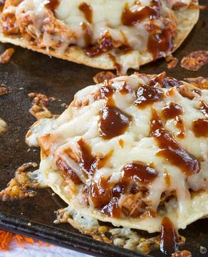 Easy BBQ Chicken Tostadas