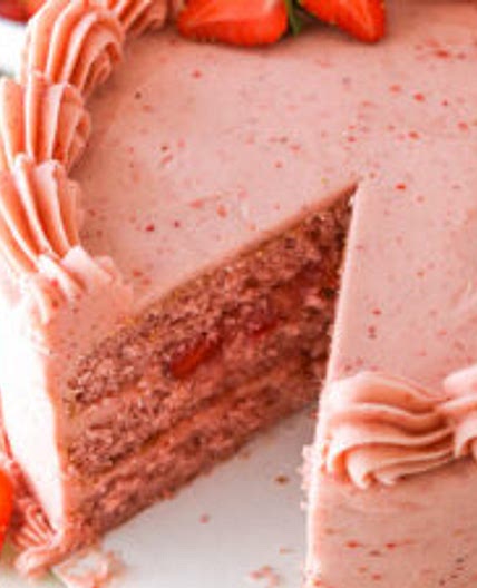 Homemade Strawberry Cake