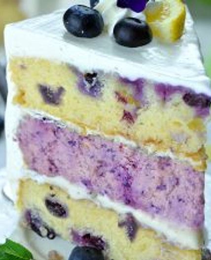 Lemon Blueberry Cheesecake Cake