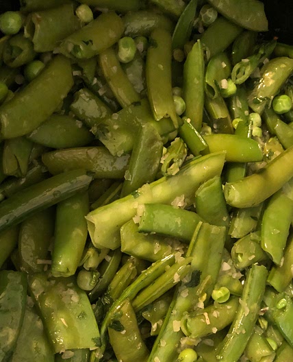 Spring Pea Medley with Edible Bowl