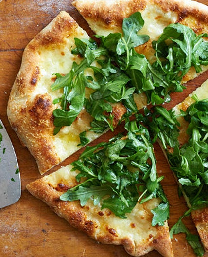 Green and White Pizza