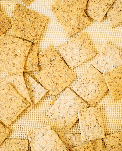 Keto Rosemary Sea Salt Crackers