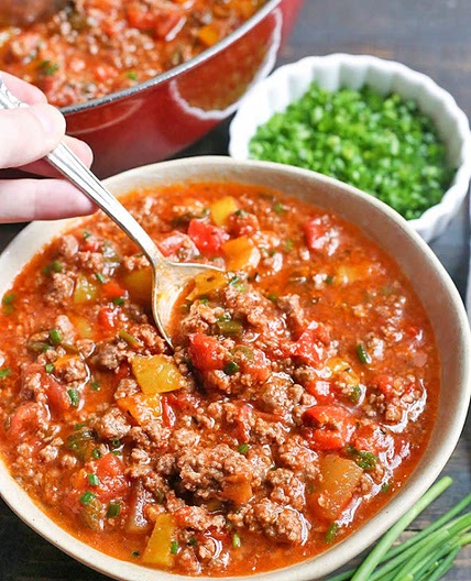 Paleo Whole30 Stuffed Pepper Soup