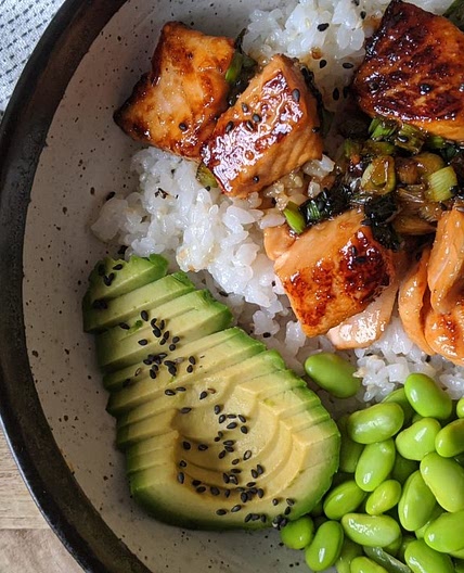 Gluten Free Teriyaki Salmon Sushi Bowl
