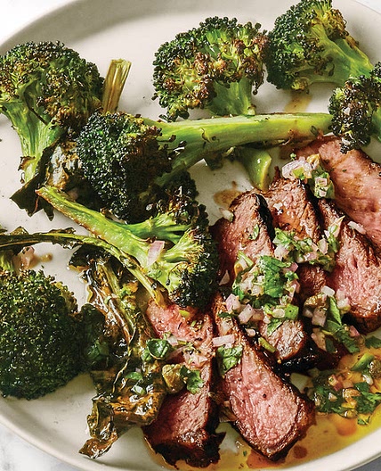 Pan-Roasted Steak with Crispy Broccoli
