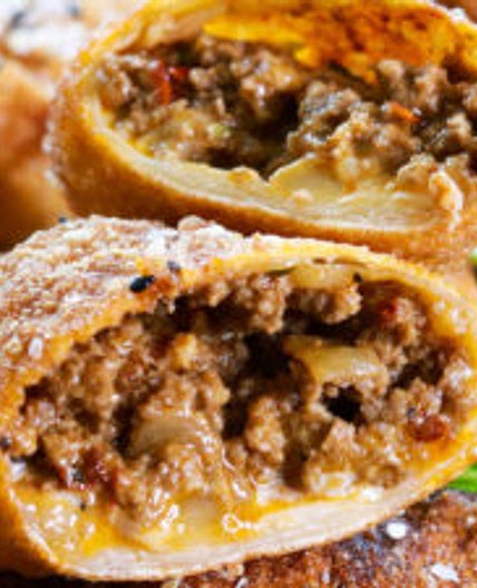 Bacon Cheeseburger Egg Rolls