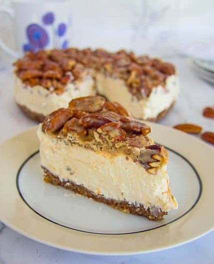 No-Bake Keto Pecan Pie Cheesecake