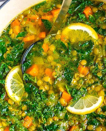 Lentil Soup with Lemon and Turmeric