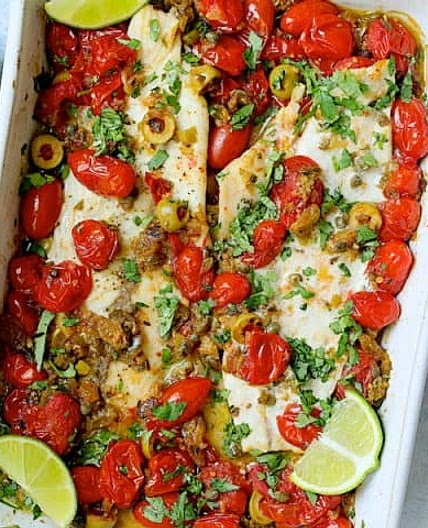 Baked Veracruz-Style Fish (Pescado A La Veracruzana)